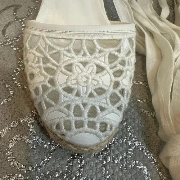 Also size 5 lace wrap up wedge espadrilles white - Picture 8 of 10